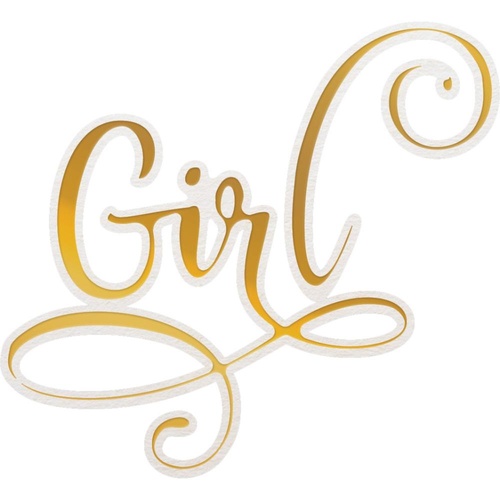 Couture Creations Delightful Sentiments Cut Foil and Emboss Die Girl