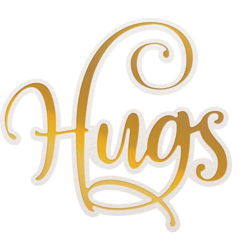 Couture Creations Delightful Sentiments Cut Foil and Emboss Die Hugs