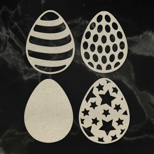 Couture Creations Chipboard Patterned Easter Eggs