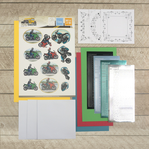 Couture Creations It's a Man's World Hobbydots Decoupage Set Motorcycles