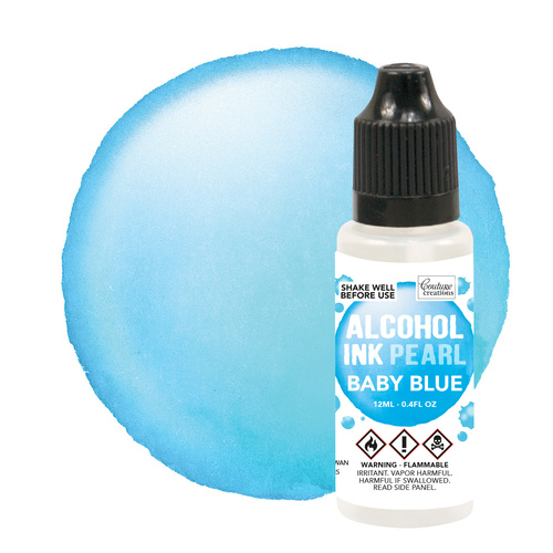 Couture Creations Baby Blue Pearl Alcohol Ink