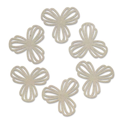 Couture Creations Peaceful Peonies Chipboard Trillium Flowers