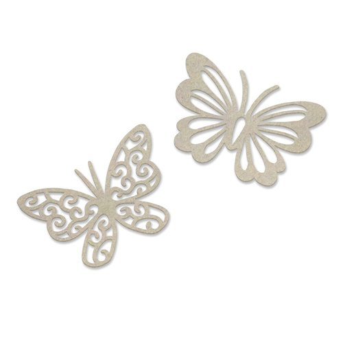 Couture Creations Peaceful Peonies Chipboard Dual Butterflies