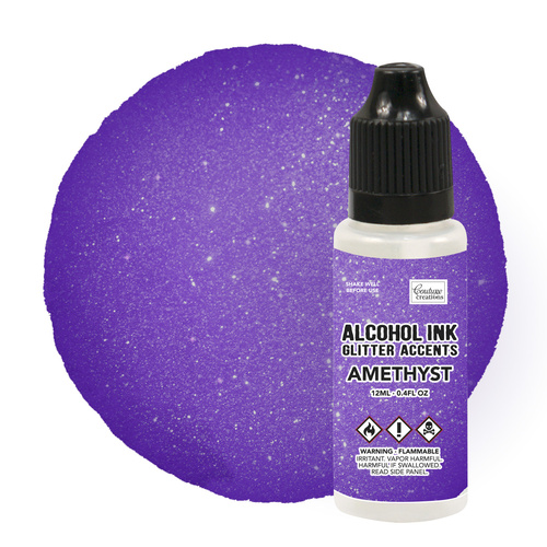 Couture Creations Amethyst Glitter Accents Alcohol Ink