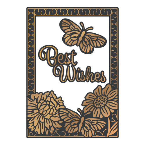 Couture Creations Vintage Flowers Floral Frame Cut & Create Die Set