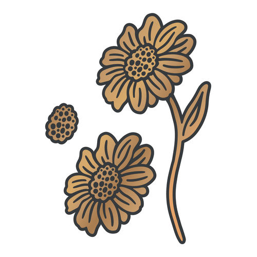 Couture Creations Vintage Flowers Standing Daisies Cut & Create Die Set