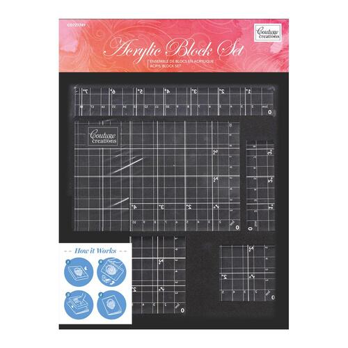 Couture Creations Acrylic Stamp Block Set