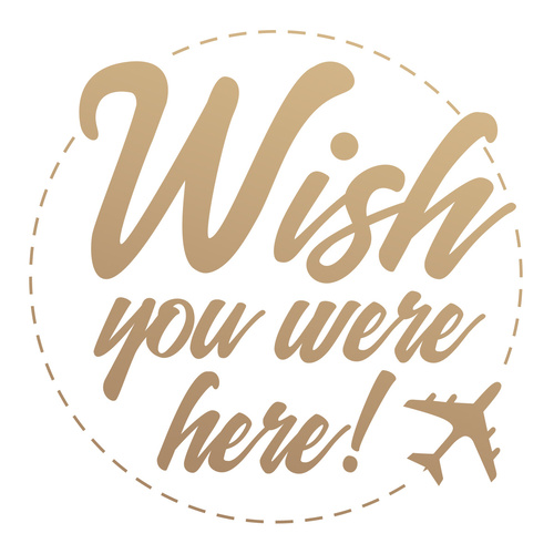Couture Creations New Adventures Mini Stamp Wish You Were Here 