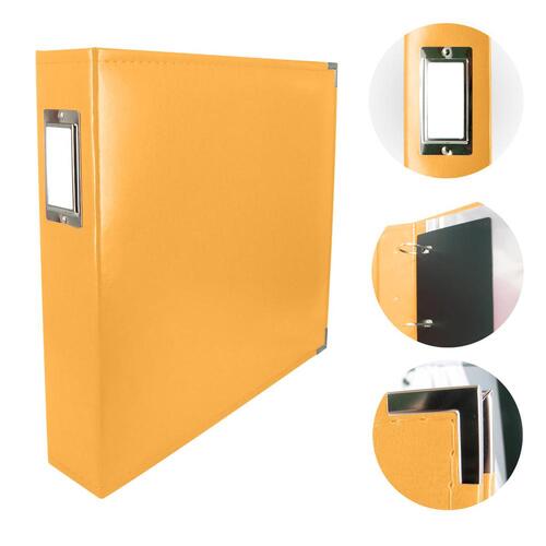 Couture Creations Buttercup Yellow  Classic Superior Leather D-Ring Album