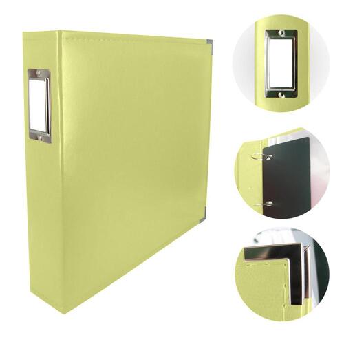 Couture Creations Kiwi Green Classic Superior Leather D-Ring Album