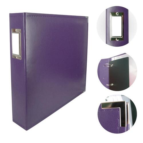 Couture Creations Grape Soda Purple Classic Superior Leather D-Ring Album