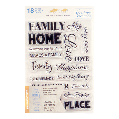 Couture Creations My Family Sentiment Stamp Set