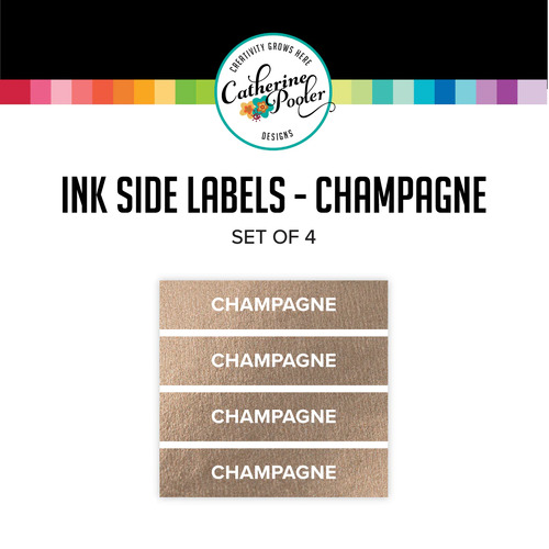 Catheine Pooler Champagne Metallic Pigment Ink Pad Side Labels