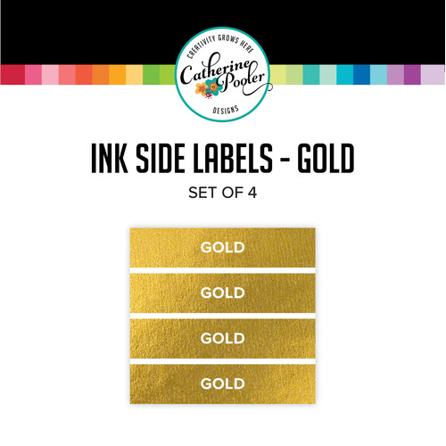 Catheine Pooler Gold Metallic Pigment Ink Pad Side Labels