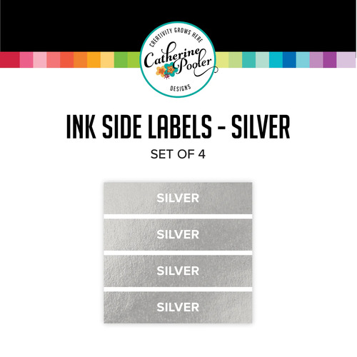 Catheine Pooler Silver Metallic Pigment Ink Pad Side Labels