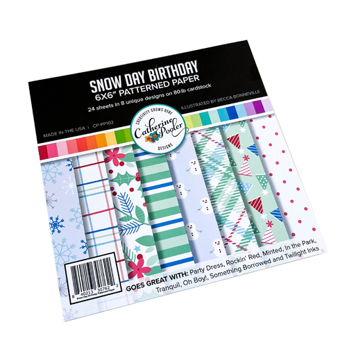 Catherine Pooler Snow Day Birthday Patterned Paper