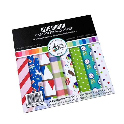 Catherine Pooler Blue Ribbon Patterned Paper