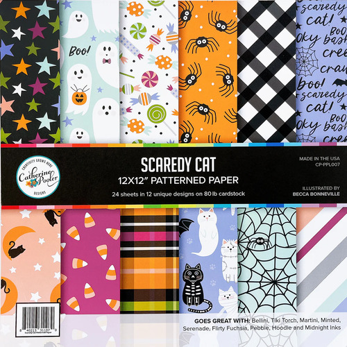 Catherine Pooler Scaredy Cat 12" Patterned Paper