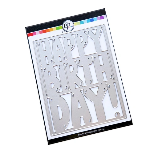Catherine Pooler Balloon Letter Birthday Cover Plate Die
