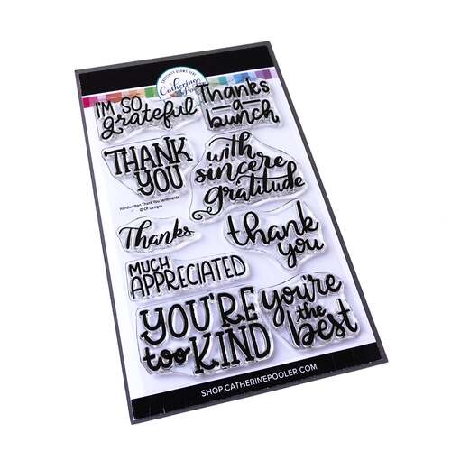 Catherine Pooler Handwritten Thank You Sentiments Stamp Set