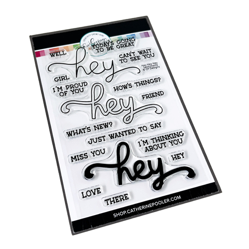 Catherine Pooler Hey, Hey, Hey Sentiments Stamp Set