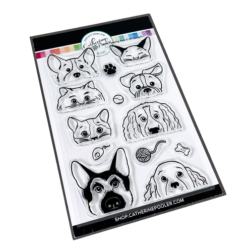Catherine Pooler More Peeking Pets Stamp Set 