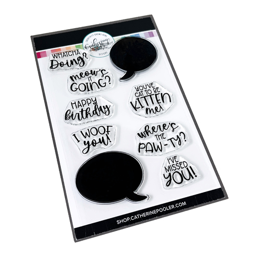 Catherine Pooler Look Who's Talking Sentiments Stamp Set