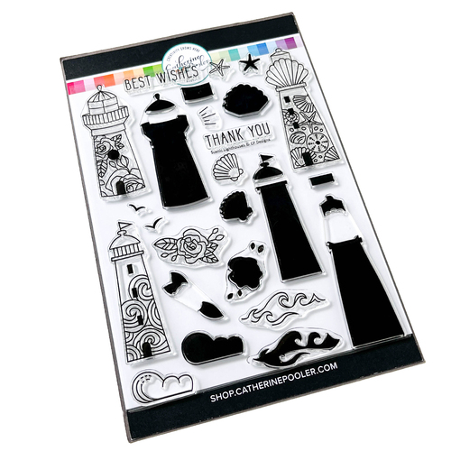 Catherine Pooler Scenic Lighthouses 6x8 Stamp Set