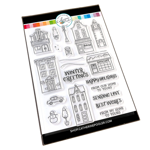 Catherine Pooler Winter on Main Street 6x8 Stamp Set