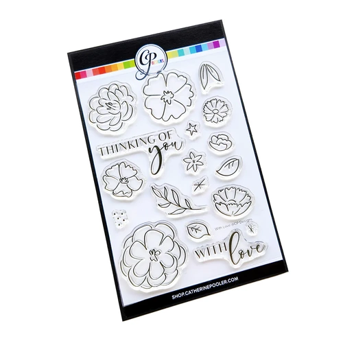 Catherine Pooler With Love Floral Stamp Set
