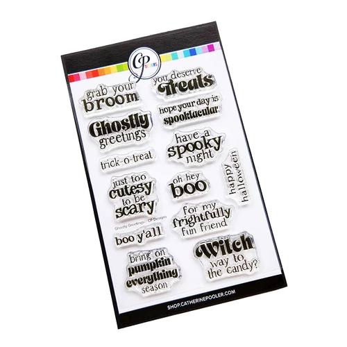 Catherine Pooler Ghostly Greetings Sentiments Stamp Set