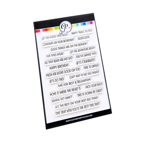 Catherine Pooler Getaway One Liner Sentiments Stamp Set