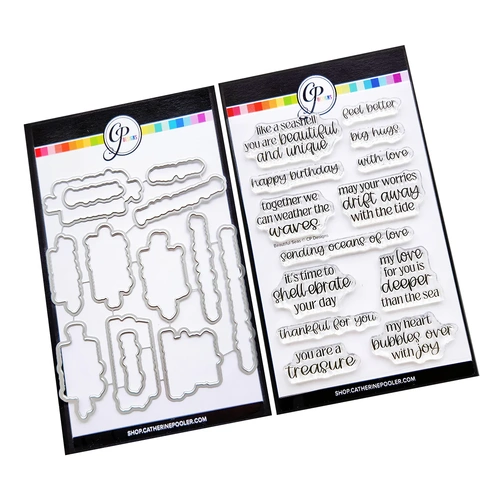 Catherine Pooler Beautiful Seas Sentiments Stamp & Die Combo