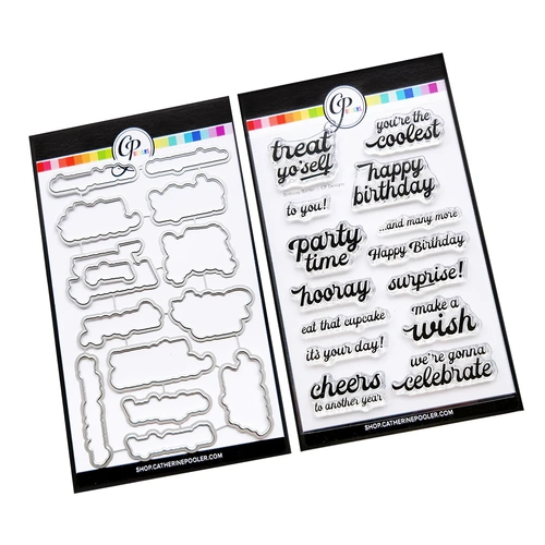 Catherine Pooler Birthday Banter Sentiments Stamp & Die Bundle