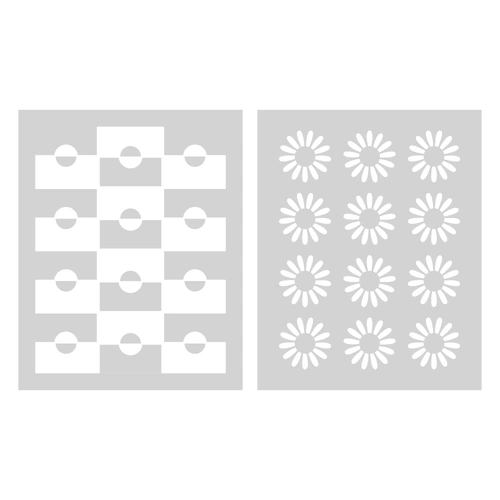 Catherine Pooler Flirty Blooms Layered Stencils (set of 2)