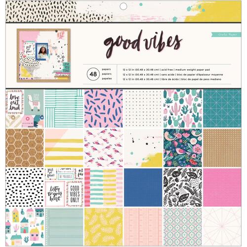 Crate Paper Good Vibes 12" Single Sided Paper Pad