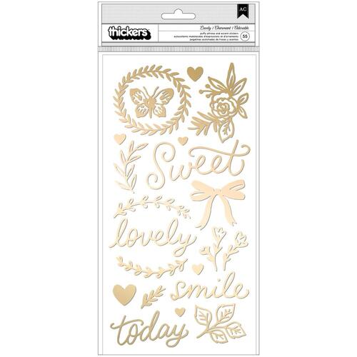 Maggie Holmes Marigold Lovely Phrase & Icons Puffy Thickers Stickers