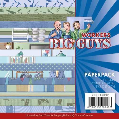 Yvonne Creations Big Guys Workers 6" Paper Pad