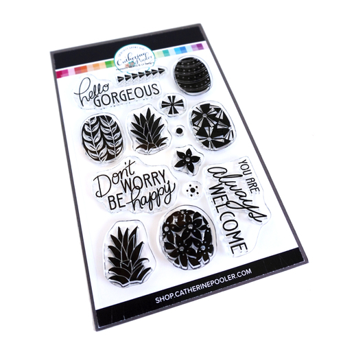 Catherine Pooler Preppy Pineapple Stamp Set