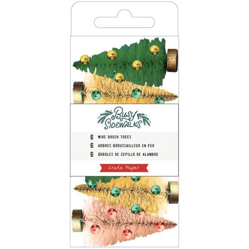 Crate Paper Busy Sidewalks Bottle Brush Trees