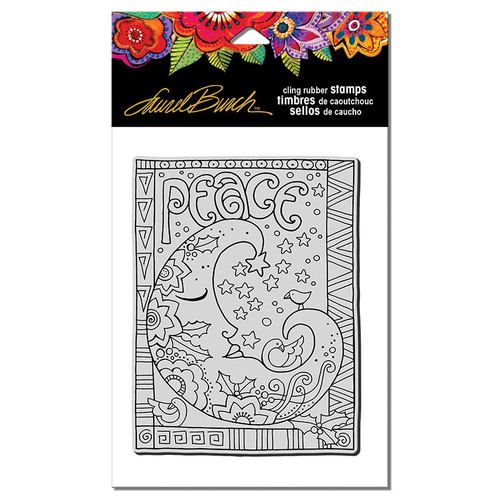 Stampendous Cling Stamp 6.5x4.5" Peace Moon