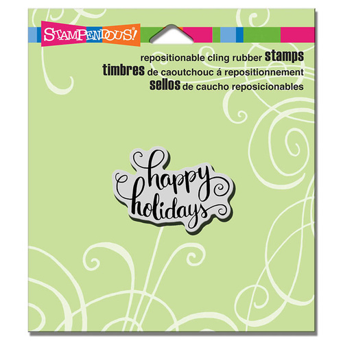 Stampendous Cling Stamp 4.75x4.5" Holiday Scrolls