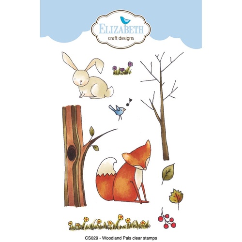 Elizabeth Craft Designs Stamp Woodland Pals by Krista Schneider
