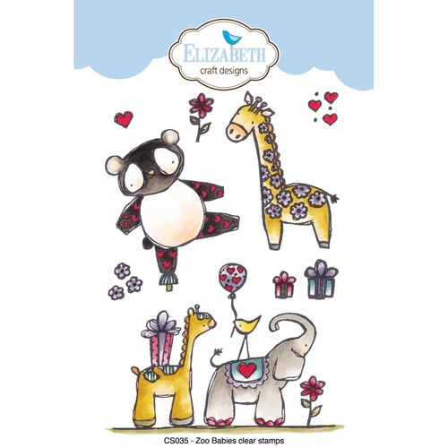 Elizabeth Craft Designs Stamp Zoo Babies by Krista Schneider