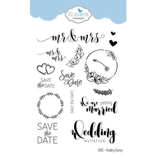 Elizabeth Craft Designs Stamp Wedding Sentiments by Modascrap