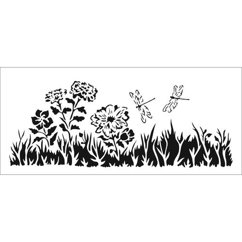 The Crafters Workshop Meadow Stencil