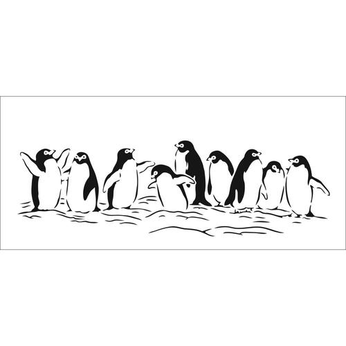 The Crafters Workshop Penguins Stencil