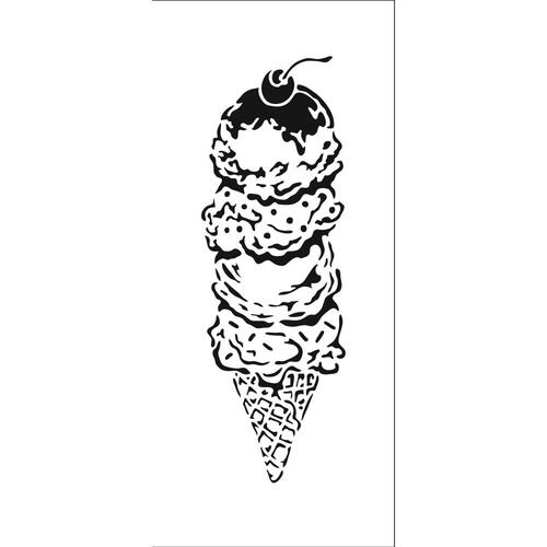 The Crafters Workshop Ice Cream Cone Stencil