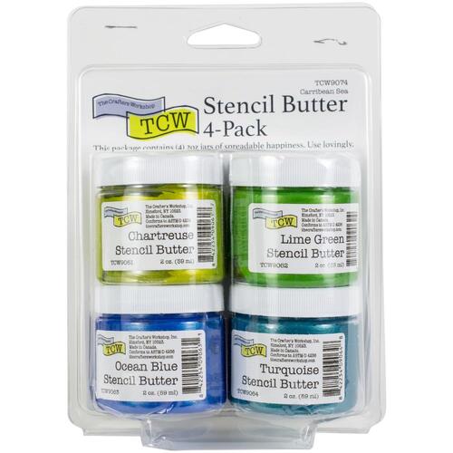 The Crafters Workshop Carribean Sea Stencil Butter Pack