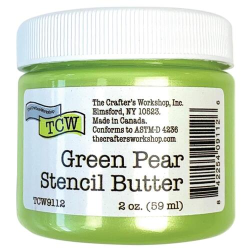 The Crafters Workshop Green Pear Stencil Butter
